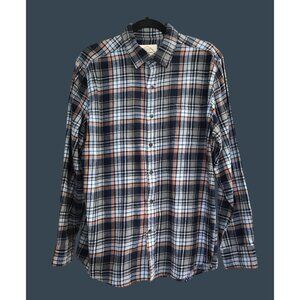 ST JOHN'S BAY- MENS BUTTON DOWN LONG SLEEVE COTTON SHIRT SIZE LARGE